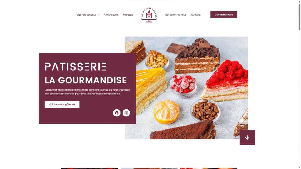 Creation de site internet vitrine La gourmandise sa