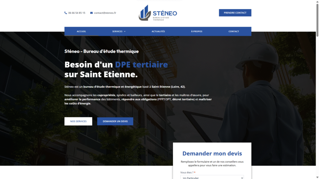 Creation de site internet vitrine Steneo