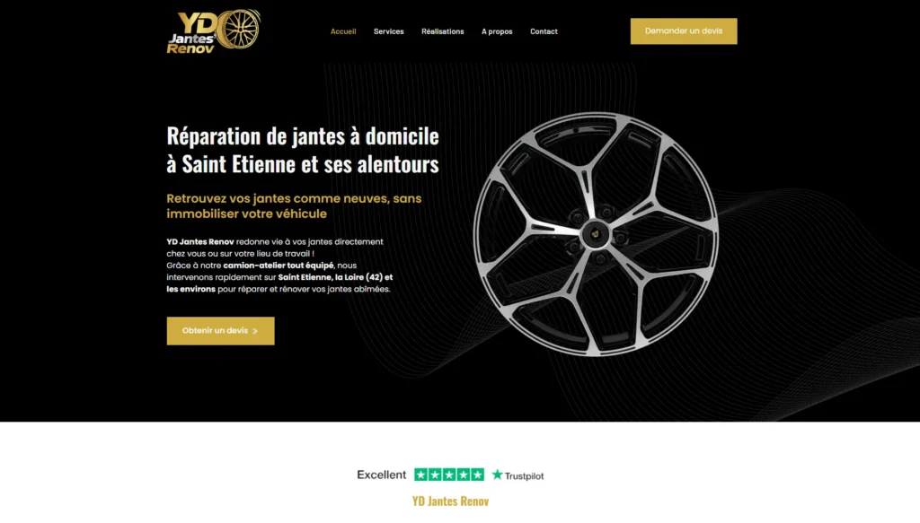 Creation site internet vitrine YD Jantes